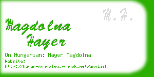 magdolna hayer business card